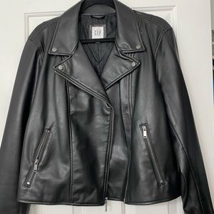 gap faux leather jacket